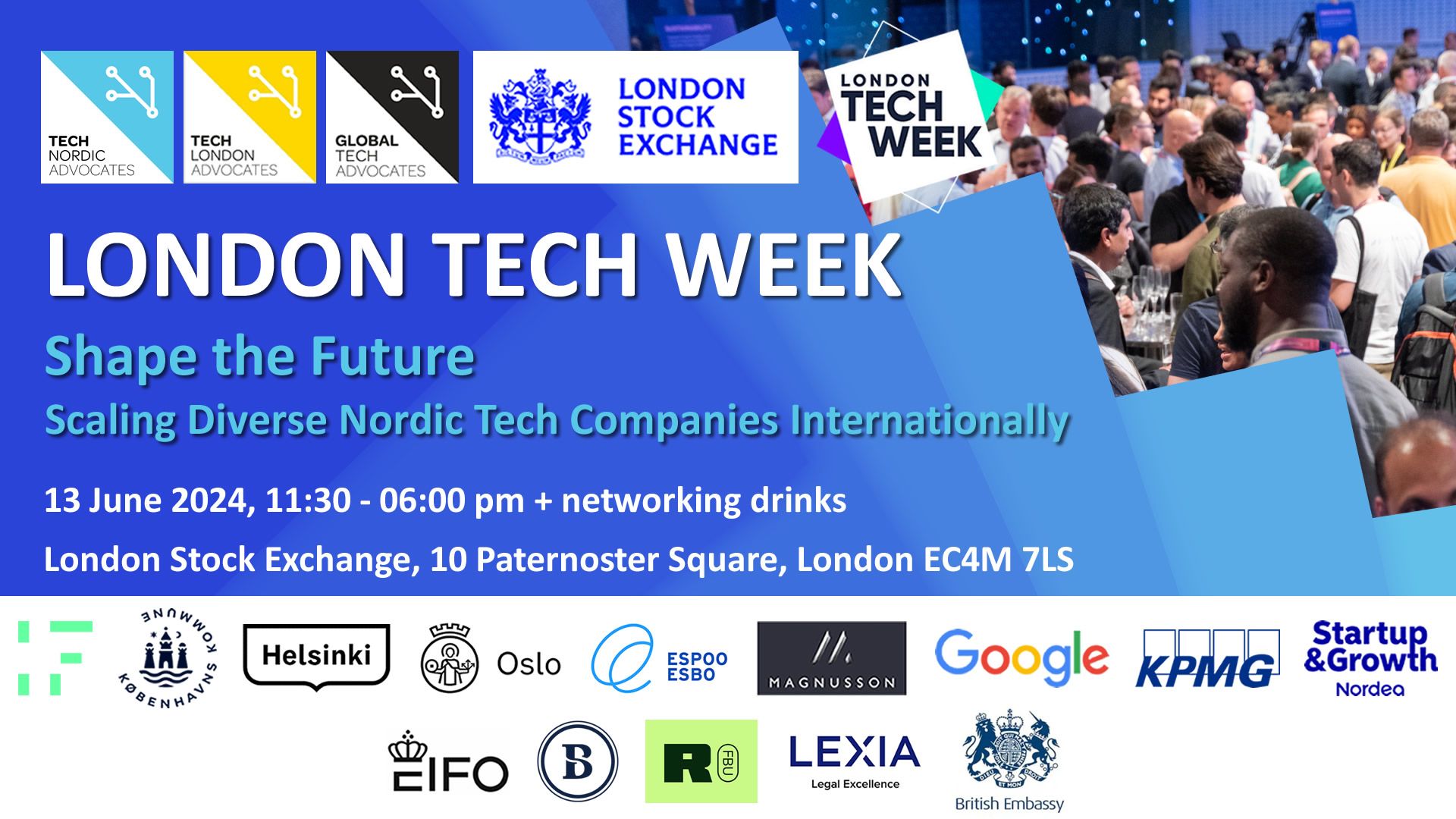 Attendees at London Tech Week in 2024