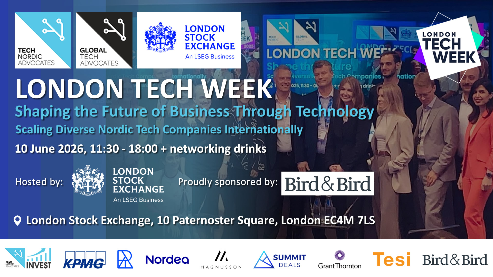 London Tech Week event in 2026